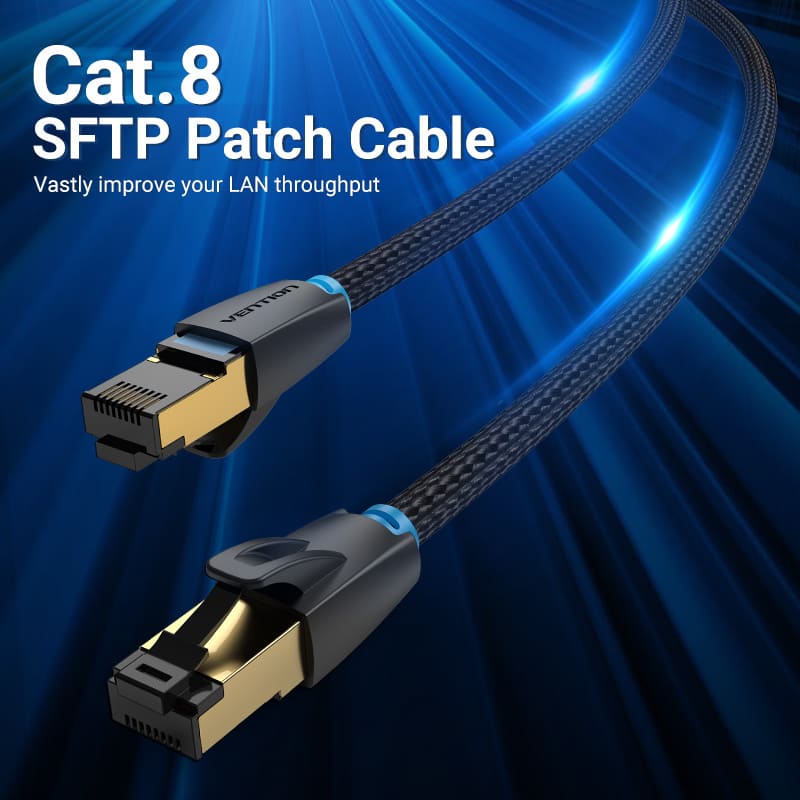 Cable de Red Vention Cat 8 SFTP de 1 Metros 1 06eb72e8 a49d 4337 be33 3072b5dc60a3 Cable de Red Vention Cat 8 SFTP de 1 Metros - Imagen 2