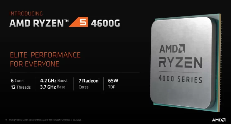 AMD Ryzen 5 4600G with Radeon Graphics 