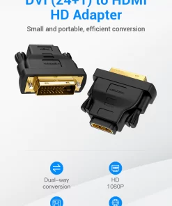 Adaptador HDMI H a DVI 24+1 Negro Vention Adaptador HDMI H a DVI 241 Negro Vention pronet Adaptador HDMI H a DVI 241 Negro Vention pronet