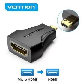 Adaptador Micro HDMI M a HDMI H Negro Vention