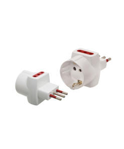 Adaptador Shucko y 3 en linea a 3 en linea