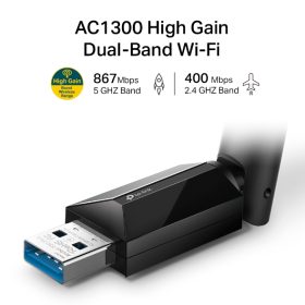 Adaptador USB Inalámbrico AC1300 Doble Banda Archer T3U Plus