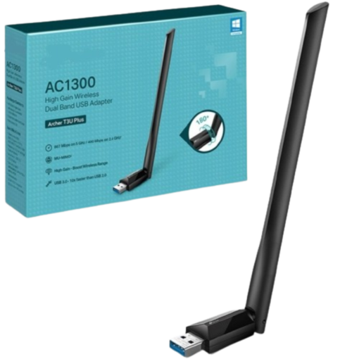 Adaptador USB Inalambrico AC1300 Doble Banda Archer T3U Plus removebg preview 1