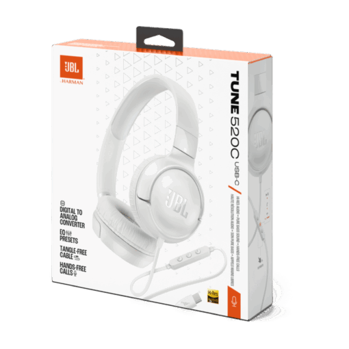 Auricular JBL Tune 520C USB C Blanco