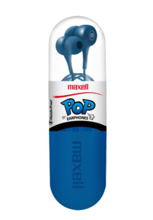 Auricular POP Maxell con Microfono Azul pronet uy 1