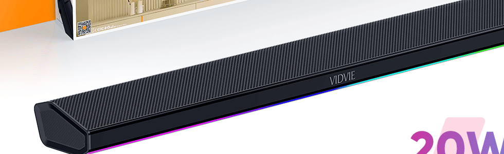 Barra de Sonido Vidvie SP931 RGB Barra de Sonido Vidvie SP931 RGB con iluminación multicolor
