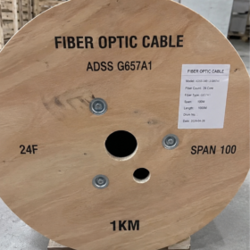 Bobina Fibra Óptica SM ADSS G657A1 SPAN100 GYXTW 1Km Bobina Fibra Óptica SM ADSS G657A1 SPAN100 GYXTW 1Km