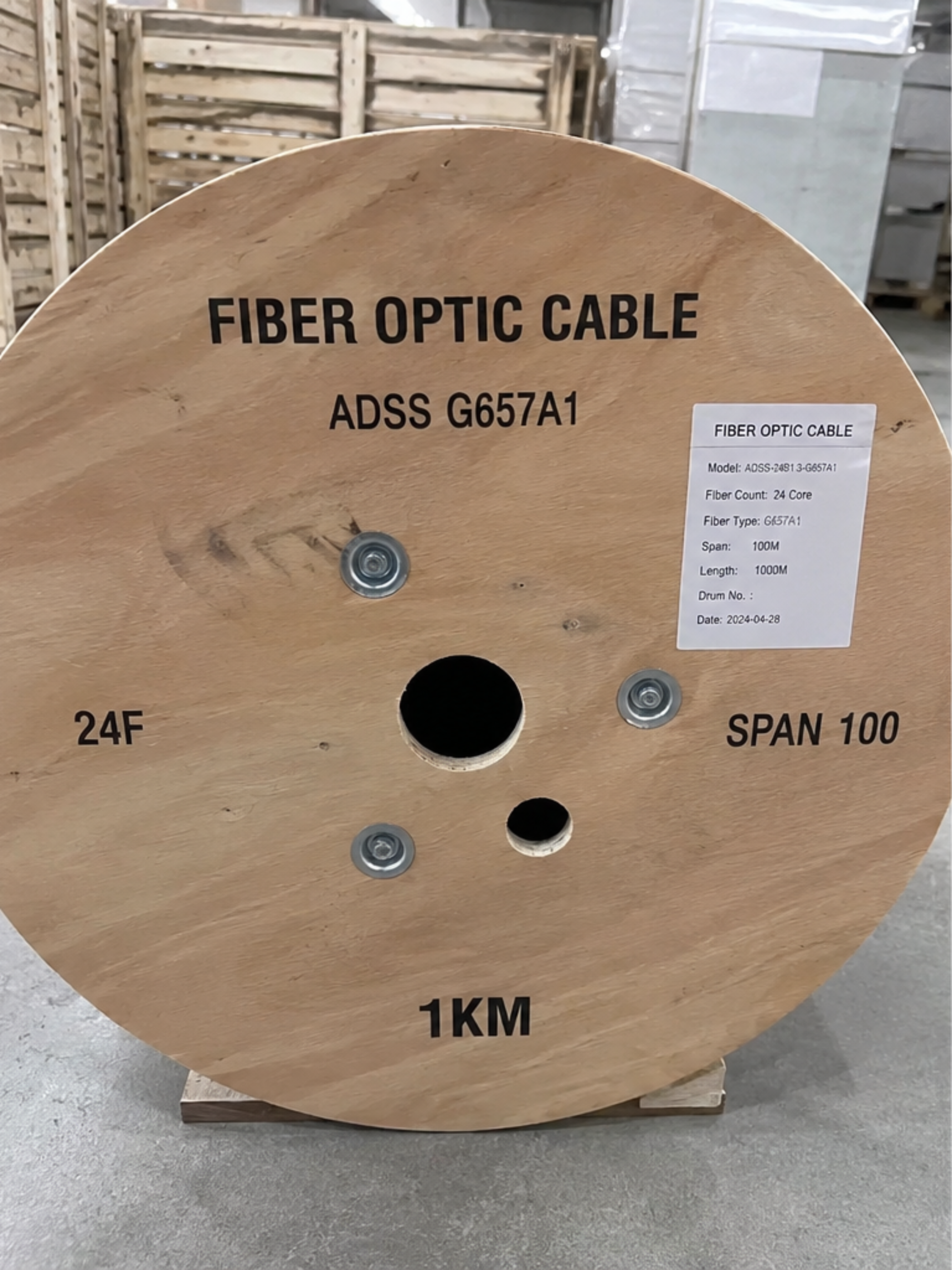 Bobina Fibra Óptica SM ADSS G657A1 SPAN100 GYXTW 1Km Bobina Fibra Optica SM ADSS G657A1 SPAN100 GYXTW 1Km 1 scaled Bobina Fibra Óptica SM ADSS G657A1 SPAN100 GYXTW 1Km - Imagen 2