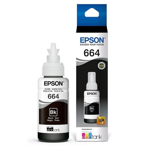 Botella de tinta para Epson T664 Negro