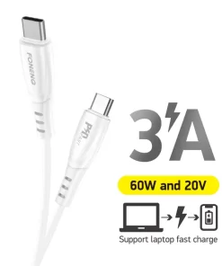 Cable USB C a USB C Foneng X73 de 1 metro Cable USB C a USB C Foneng X73 Cable USB C a USB C Foneng X73