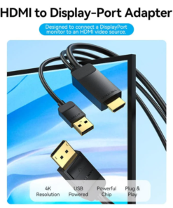Cable HDMI a DP Vention ABJBG de 1,5 Metros Cable HDMI a DP Vention ABJBG de 1 5 Metros removebg preview pronet uy Cable HDMI a DP Vention ABJBG de 1 5 Metros removebg preview pronet uy