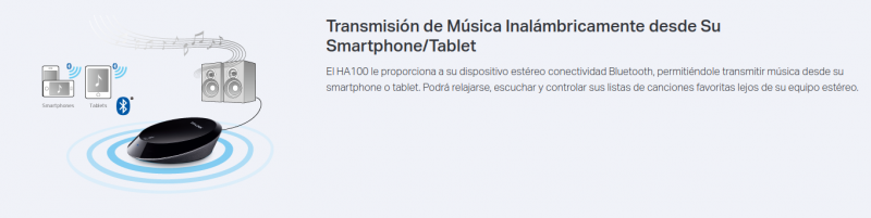 Receptor de música Bluetooth HA100 Receptor de música Bluetooth HA100