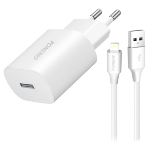 Cargador Foneng Compatible con iPhone EU43 Blanco