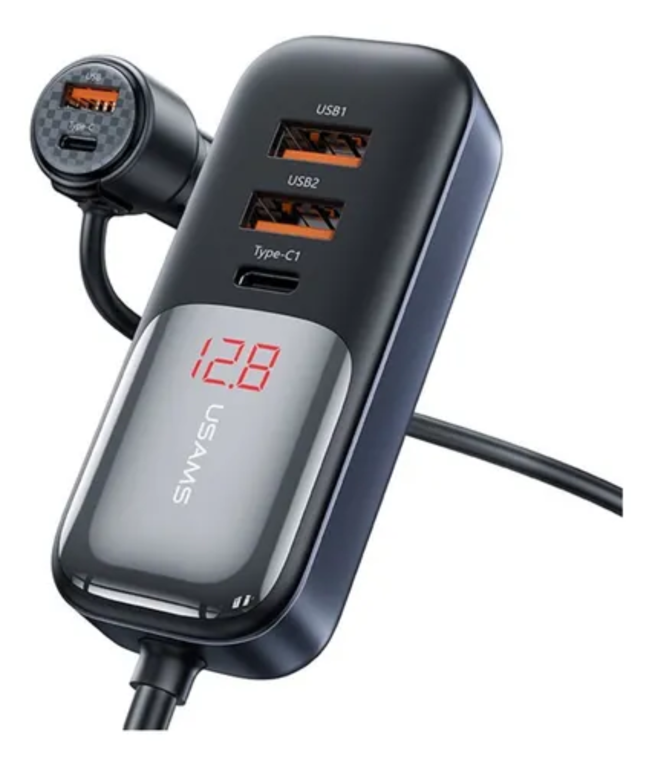 Cargador de Auto Usams US-CC213 165W Cargador de Auto Usams US CC213 165W removebg preview pronet uy Cargador de Auto Usams US-CC213 165W - Imagen 2