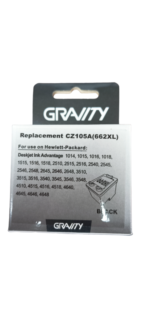 Cartucho Gravity 662XL Negro