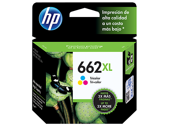 Cartucho de Tinta HP 662XL TriColor Original Cartucho de Tinta HP 662XL TriColor Original Cartucho de Tinta HP 662XL TriColor Original
