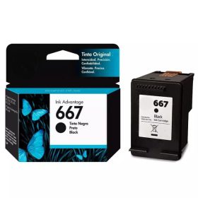 Cartucho de tinta HP Ink Advantage 667 Negro.