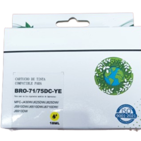 Cartucho de tinta Compatible BRO71/75DC Amarillo Cartucho de tinta Compatible BRO71/75DC Amarillo