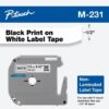 Cinta Brother M-K231BZ Negro sobre Blanco