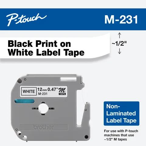 Cinta Brother M-K231BZ Negro sobre Blanco Cinta Brother M-K231BZ Negro sobre Blanco
