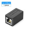 Cupla RJ45 Vention IPVB0 Cat.6 FTP Blindada Negra