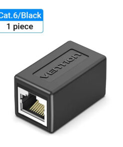 Cupla RJ45 Vention IPVB0 Cat.6 FTP Blindada Negra