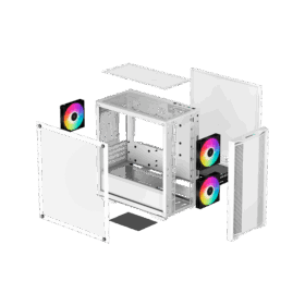 Gabinete DeepCool CC360 ARGB Blanco Gabinete DeepCool CC360 ARGB Blanco
