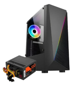 Gabinete Gamer NSX Ripper 802 + 1 Fuente 550W 80 Plus Bronce