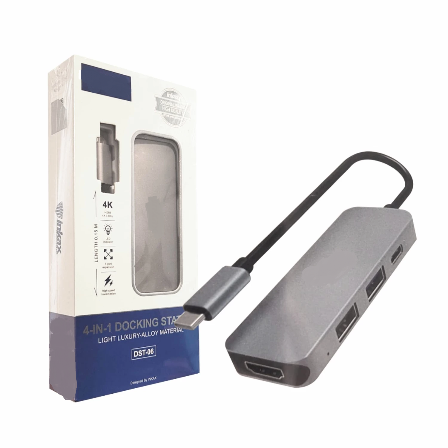 Hub 4 en 1 USB-C Inkax DST-06 Hub 4 en 1 USB C Inkax DST 06 Hub 4 en 1 USB-C Inkax DST-06