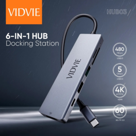 Hub USB C Vidvie HUB03 6 en 1