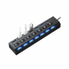 Hub USB Treqa de 7 Puertos con Interruptor