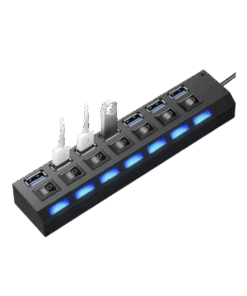 Hub USB Treqa de 7 Puertos con Interruptor