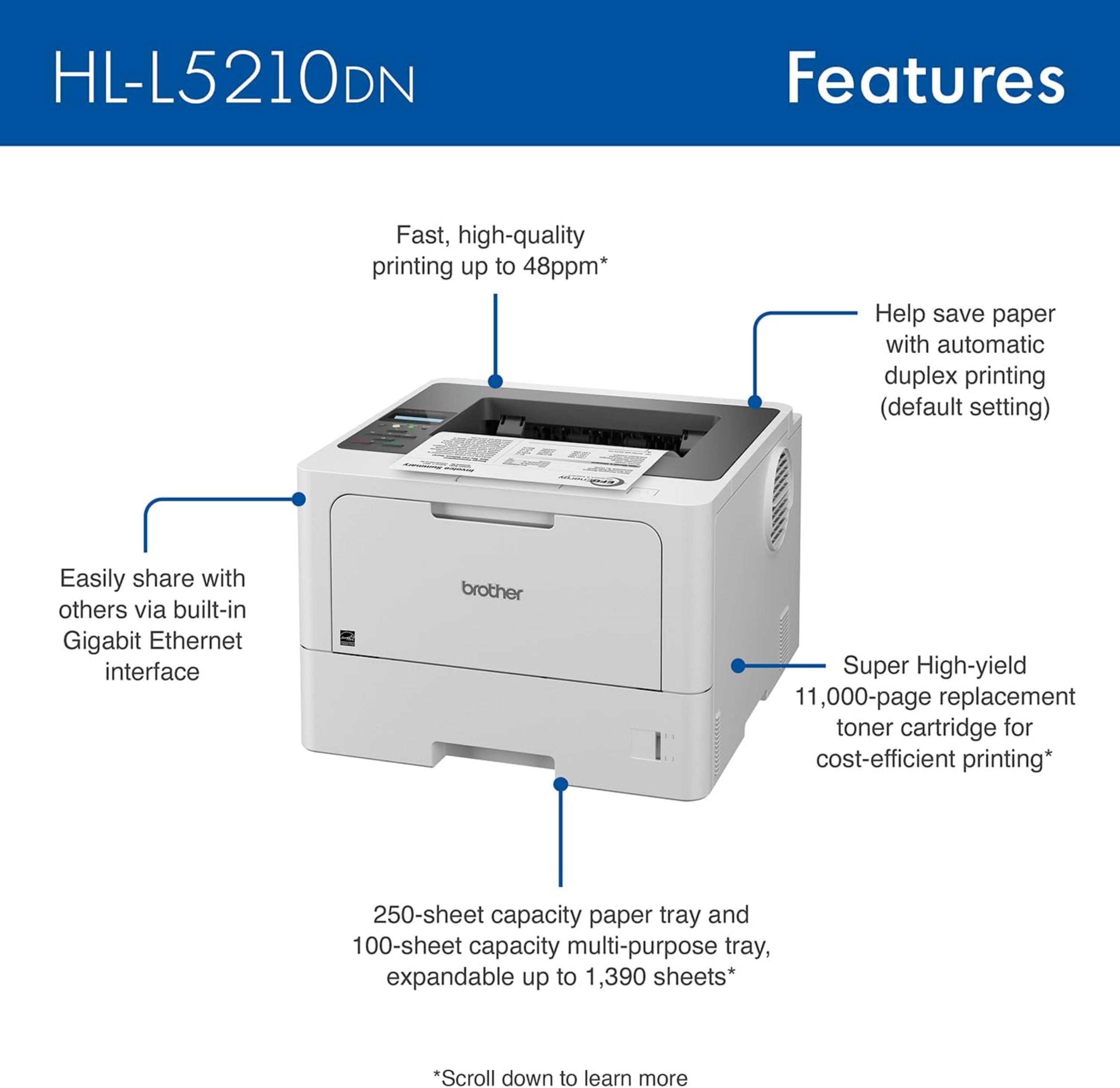 Impresora Láser Brother HL-L5210DN Impresora Laser Brother HL L5210DN removebg preview pronet Impresora Láser Brother HL-L5210DN - Imagen 2