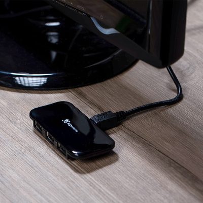 KlipX Hub Slim 4 Ports 2.0 USB Black