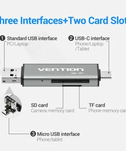 Lector de Memoria USB Vention Lector de Memoria USB Vention pronet Lector de Memoria USB Vention pronet