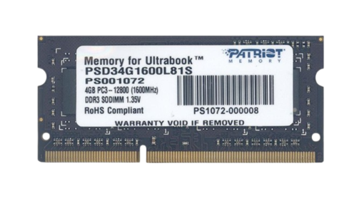 Memoria RAM de Notebook DDR3 de 4 GB 1600MHz