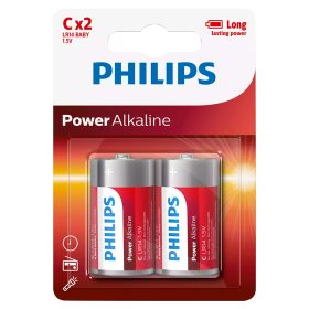 Pila Alcalina Philips Tipo C X2