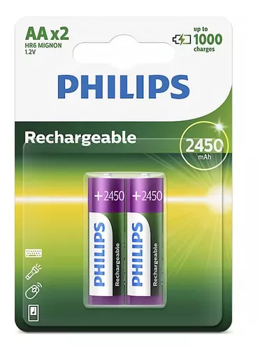 Pilas Recargables Phillips AA X2 Pilas Recargables Phillips AA X2 Pilas Recargables Phillips AA X2