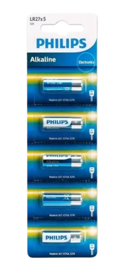 Pilas Philips LR27P5B/97 Alcalinas de 27A 12V