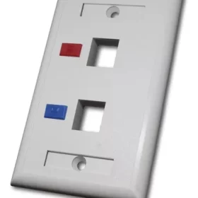 Placa de pared doble para jack categoría 6