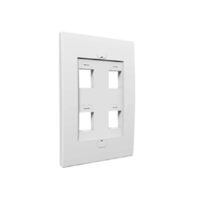 Placa de pared cuádruple para jack categoría 6 Placa de pared cuádruple para jack categoría 6