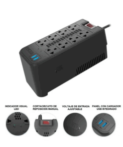 Reguladora de Voltaje Forza FVR-1222 USB Reguladora de Voltaje Forza FVR 1222 USB pronet Reguladora de Voltaje Forza FVR 1222 USB pronet