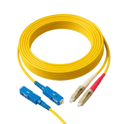 Rollo de Fibra SM SC/UPC a LC/UPC Duplex de 100 Metros