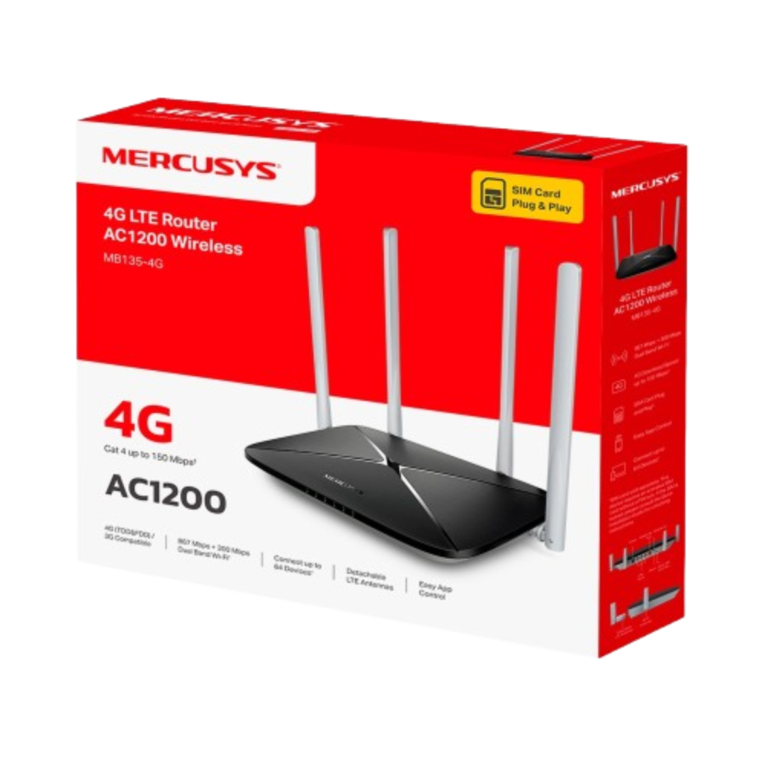 Router Mercusys MB135-4G LTE AC1200 | ProNet Tecnología