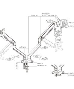 Soporte Dual LCD63-C024G Soporte Dual LCD63 C024G pronet uy Soporte Dual LCD63 C024G pronet uy