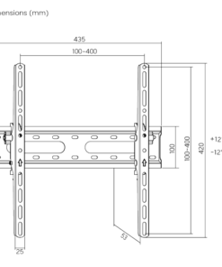 Soporte de TV Brateck KL31-44T Inclinable de 32" a 70" Soporte TV Brateck KL31 44T medidas pronet Soporte de TV Brateck KL31-44T