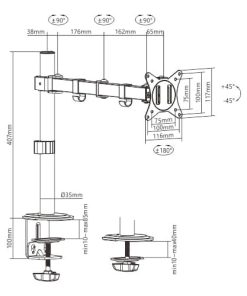 Soporte de Escritorio LDT66-CD2 Soporte de Escritorio LDT66 CD2 pronet uy Soporte de Escritorio LDT66 CD2 pronet uy