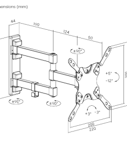 Soporte de pared para TV de 13 a 42 LDA21-223 Soporte de pared para TV de 13 a 42 LDA21 223 pronet Soporte de pared para TV de 13 a 42 LDA21 223 pronet