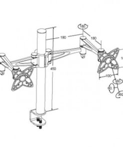 Soporte para 2 monitores LCD-T9 Brateck Soporte para 2 monitores LCD T9 Brateck 1 Soporte para 2 monitores LCD T9 Brateck 1
