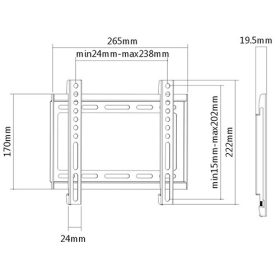 Soporte para TV fijo Brateck 23"- 42" KL22-22F. Soporte para TV fijo Brateck 23"- 42" KL22-22F.